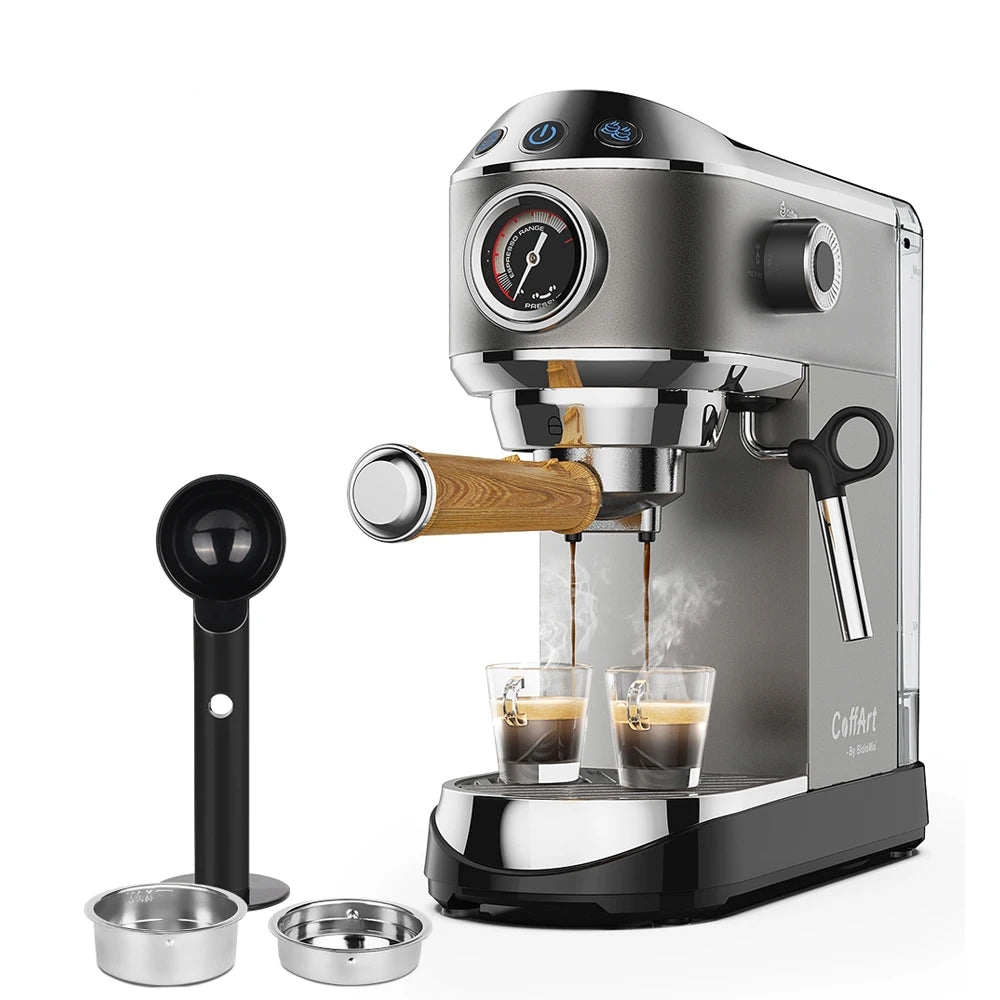Espresso Machine with Steam Wand and 1.1 L Tank, Optional Separate Grinder
