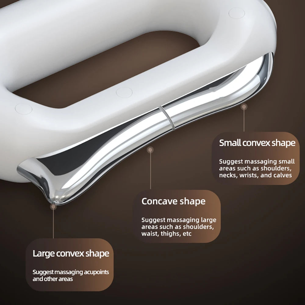Fascia Scraping Tool Massager with Heat | Electric Muscle Scraper with Microcurrent, Vibration & 5 Heat Levels