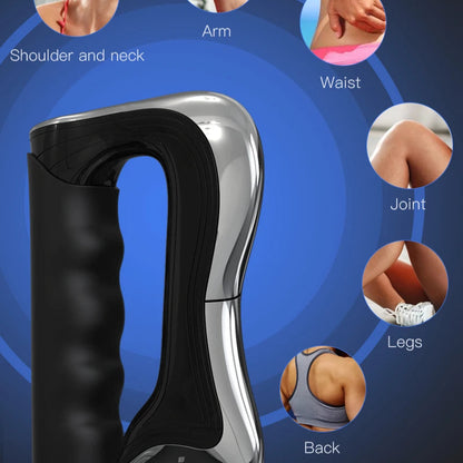 Fascia Massage Tool with Microcurrent and Vibration | Rechargeable Handheld Muscle Massager with 3 Modes