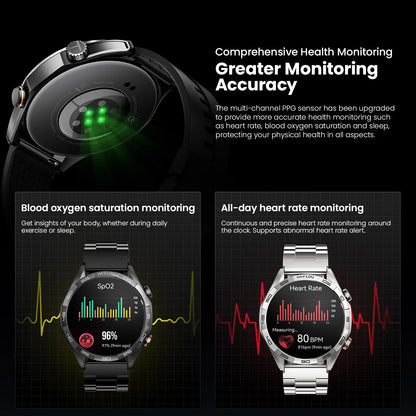 Solar 5 Smartwatch | 1.58" AMOLED Display, Bluetooth Calls, 100+ Sports Modes & 24H Health Monitoring