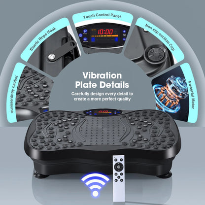 Vibration Plate Exercise Machine | Bluetooth Full Body Shaker with Speed Programs & Foot Massage Pedal