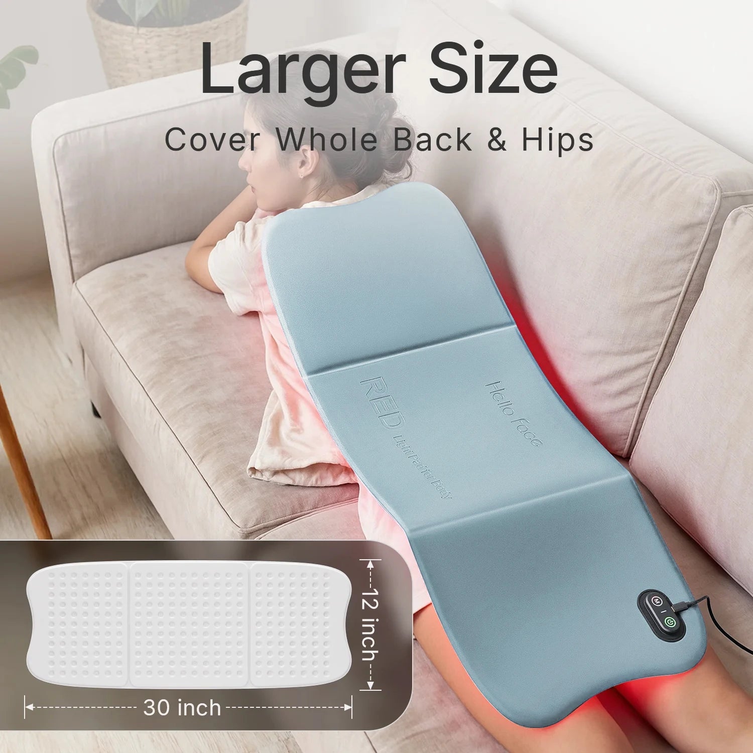 Red Light Therapy Mat | 660nm 850nm Infrared Light Therapy Pad with 792 LEDs & Full Body Coverage