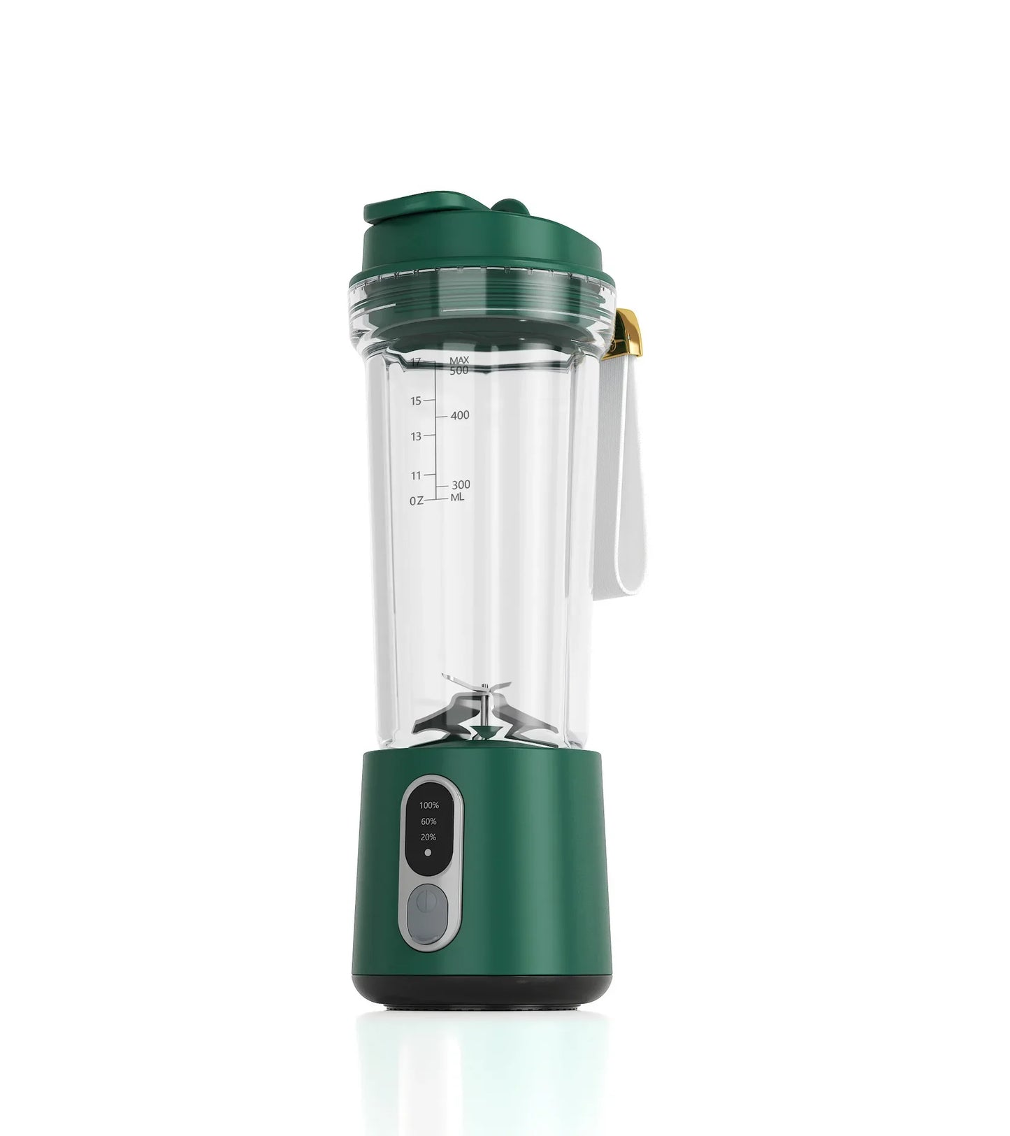 Portable Blender 180W | USB Rechargeable Smoothie Maker | 4000mAh Battery, 18,000 RPM, Travel Cup Green