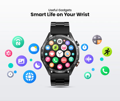 Solar 5 Smartwatch | 1.58" AMOLED Display, Bluetooth Calls, 100+ Sports Modes & 24H Health Monitoring