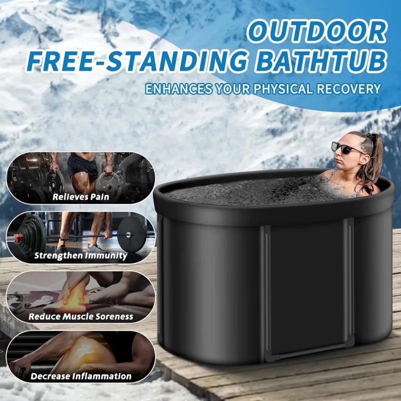 Ice Bath Tub | Foldable Cold Plunge Tub for Adults, Portable Recovery Bath for Home, Outdoor & Post-Workout Use