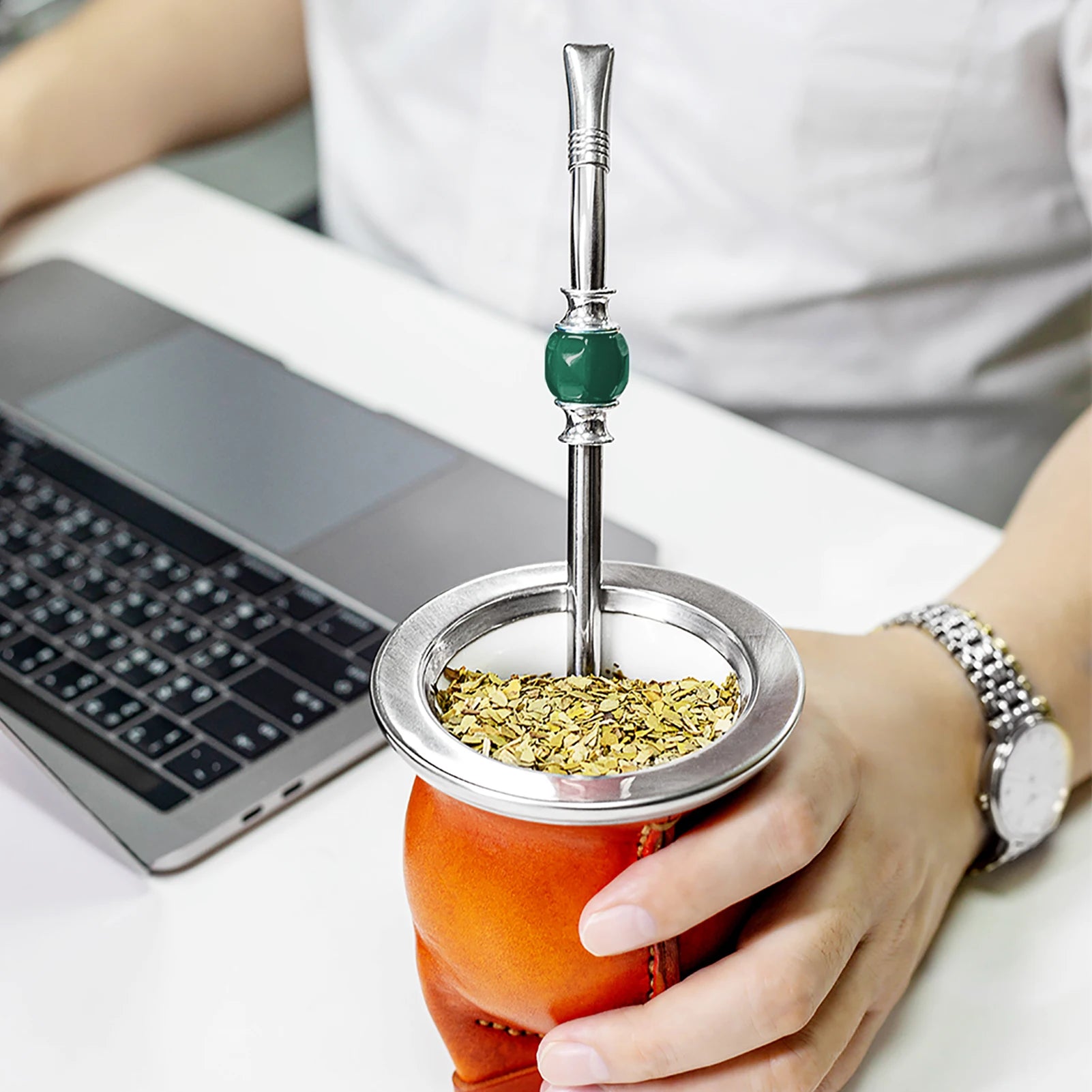 Stainless Steel Bombilla Straw Set | Reusable Yerba Mate Filter Straws with Cleaning Brushes