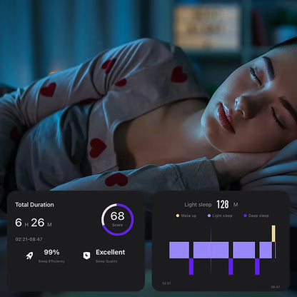 Smart Health Ring | Heart Rate & SpO₂ | Skin Temp | Sleep & Fitness Tracker | Waterproof