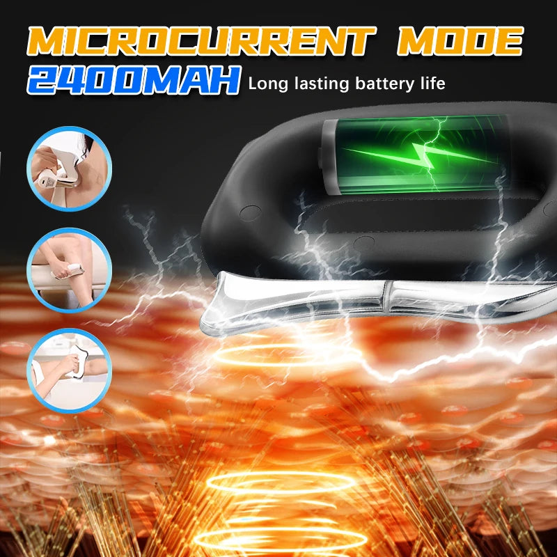 Fascia Scraping Tool Massager with Heat | Electric Muscle Scraper with Vibration, 5 Intensities & USB Charging