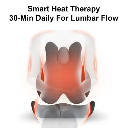 Memory Foam Lumbar Support Pillow with Heat and Vibration | 3 Heat Levels, 3 Massage Modes & Adjustable Chair Straps
