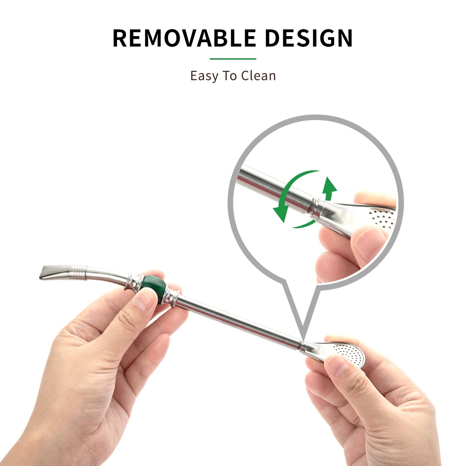 Stainless Steel Bombilla Straw Set | Reusable Yerba Mate Filter Straws with Cleaning Brushes