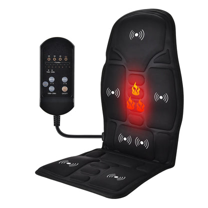 Full Body Vibration Massage Cushion with Heat | 7 Motors, 8 Modes, 3 Intensities & Home/Car Power Adapters