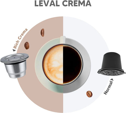 Reusable Stainless Steel Coffee Pods for Nespresso OriginalLine | Refillable Espresso Capsules, Dishwasher Safe, Eco-Friendly & Durable