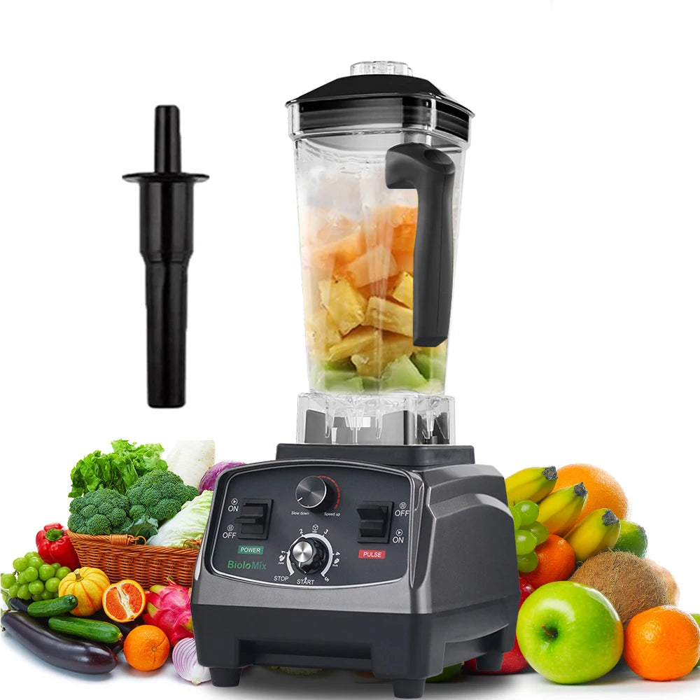 Professional Countertop Blender 2200W | 2L Jar, 6-Blade System, Timer, Ice Crushing