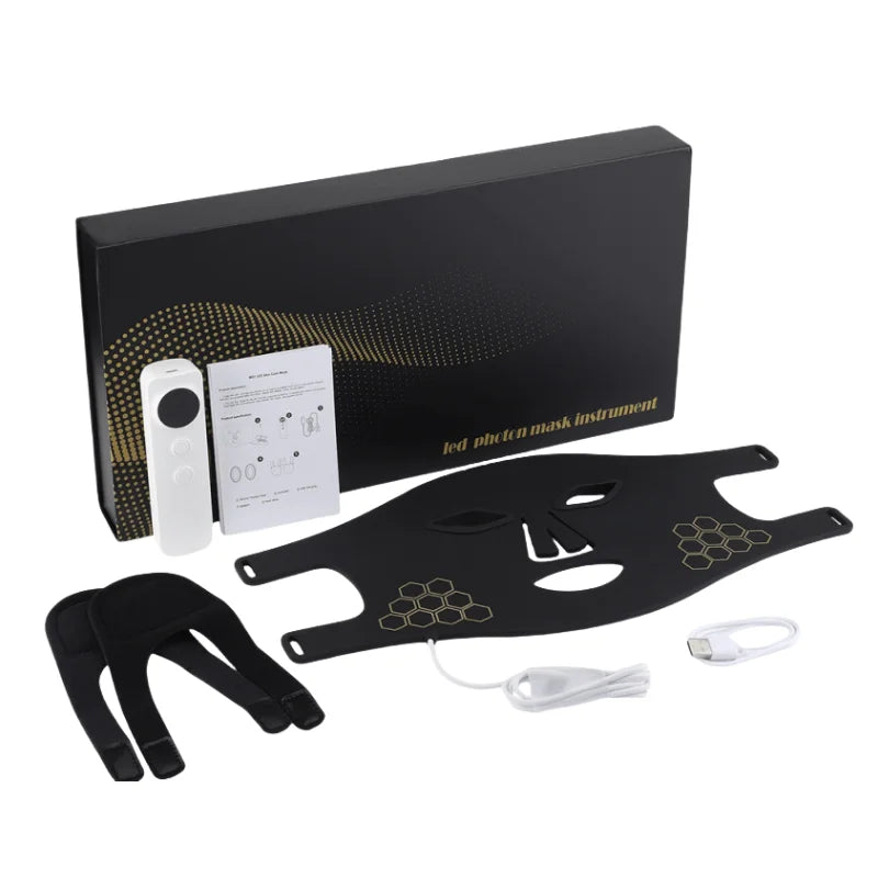 LED Face Mask with Red Blue and 850nm Near-Infrared Light | 72 LEDs, 3 Intensities, 4 Modes & 5–20 Minute Timer