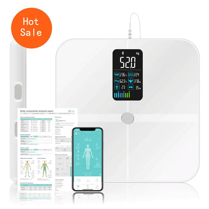 8-Electrode Smart Body Composition Scale with Hand Sensors | 18 Metrics, TFT Display, Fitdays App, 24 Users, Baby Mode & 400 lb Capacity