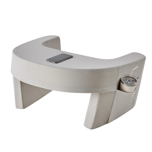 Memory Foam Lap Desk Pillow with Cup Holder & Side Pocket