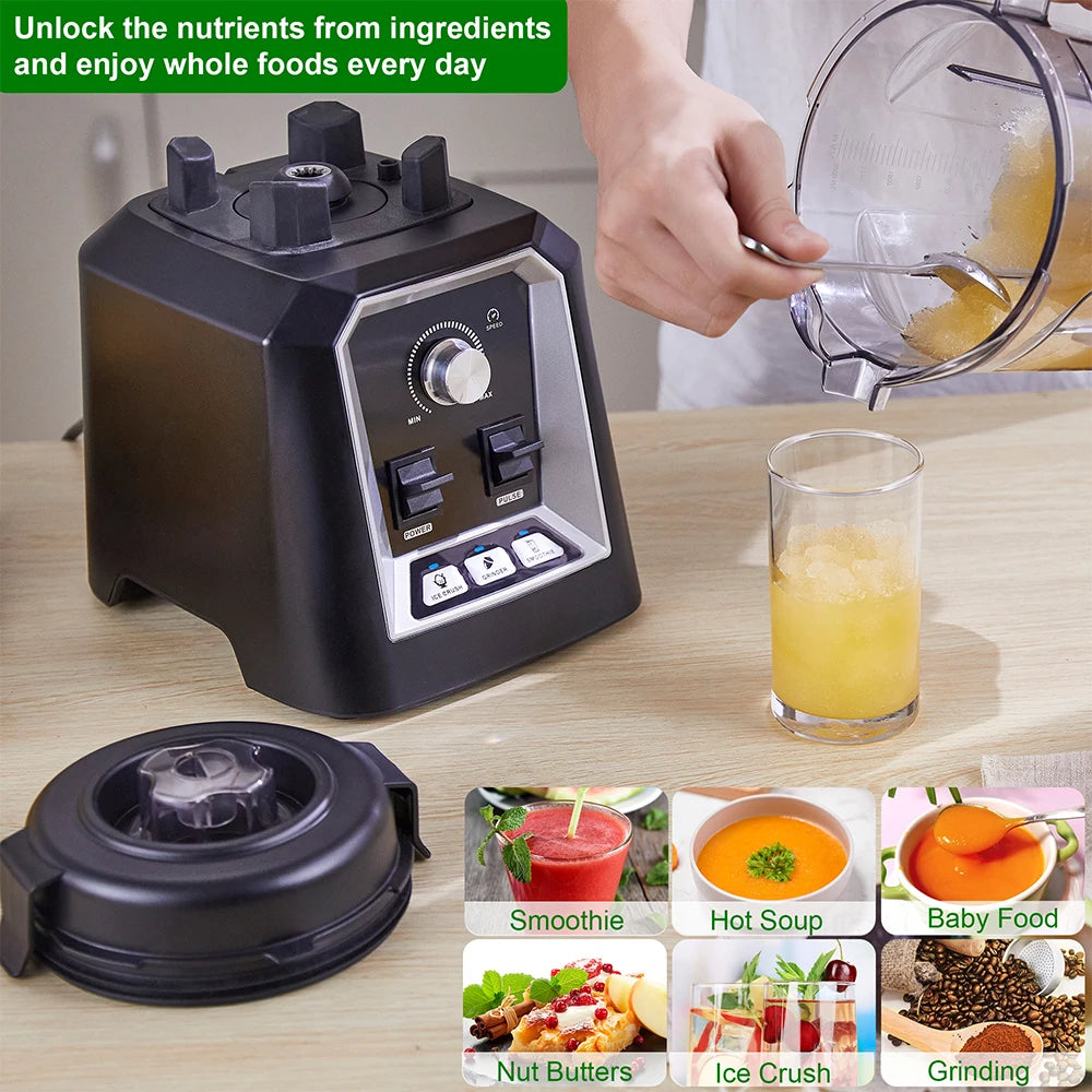 Professional Countertop Blender | 2200W Power, 3 Preset Programs & 2L BPA-Free Jar