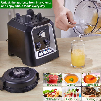 Professional Countertop Blender | 2200W Power, 3 Preset Programs & 2L BPA-Free Jar