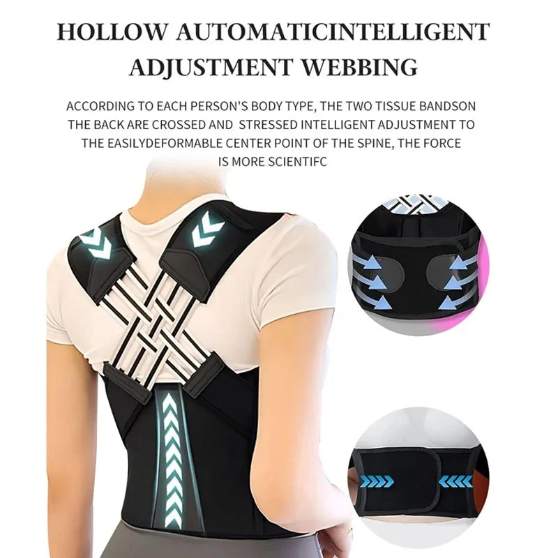 Posture Corrector Brace | Adjustable Back Support for Kids, Students & Adults, Shoulder Alignment & Daily Posture Support