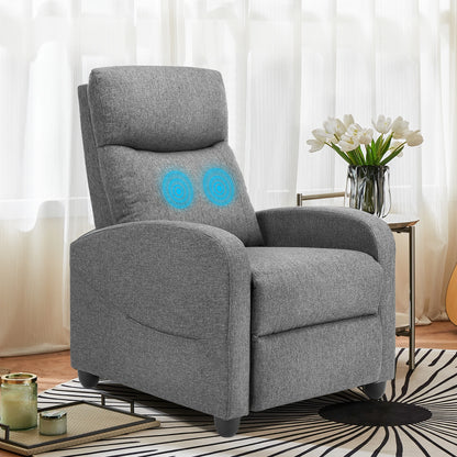 Massage Recliner Chair with 2-Point Lumbar Massage | 8 Modes, 3 Intensities, 90°–160° Recline, Footrest & 275 lb Capacity
