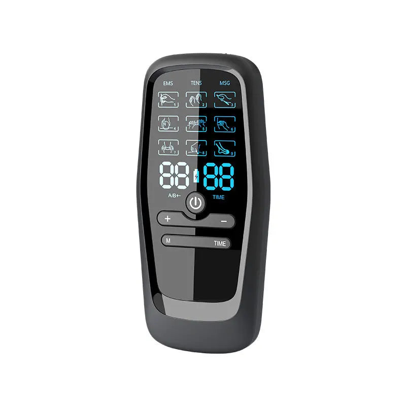 Rechargeable TENS & EMS Muscle Stimulator – 6 Modes, 19 Intensity Levels & 4 Reusable Electrode Pads