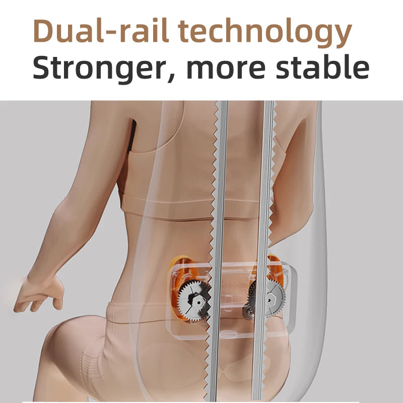 Massage Seat Cushion with Heat and Vibration | Dual-Rail Full Back Massager with 3 Modes, Spot Control & Home/Car Adapters