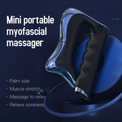 Fascia Massage Tool with Microcurrent and Vibration | Rechargeable Handheld Muscle Massager with 3 Modes