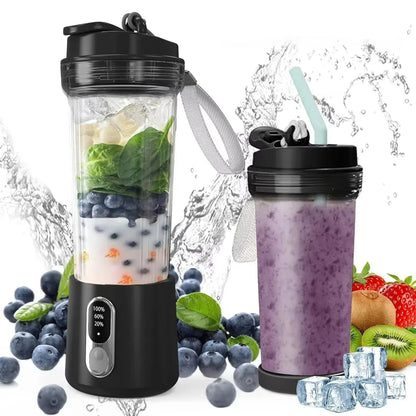 Portable Blender 180W | USB Rechargeable Smoothie Maker | 4000mAh Battery, 18,000 RPM, Travel Cup