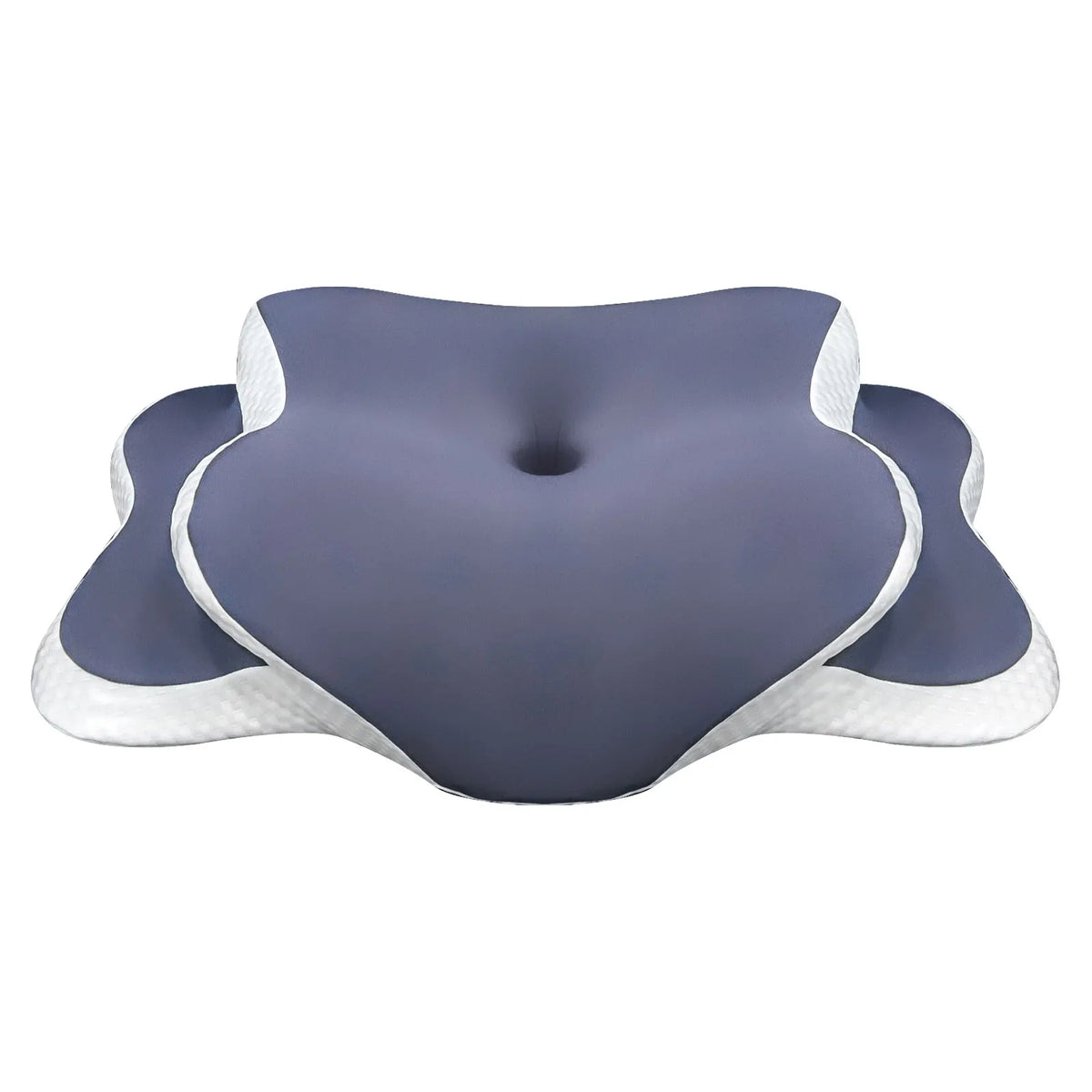 Memory Foam Neck Pillow with Butterfly Contour and Dual Heights Purple