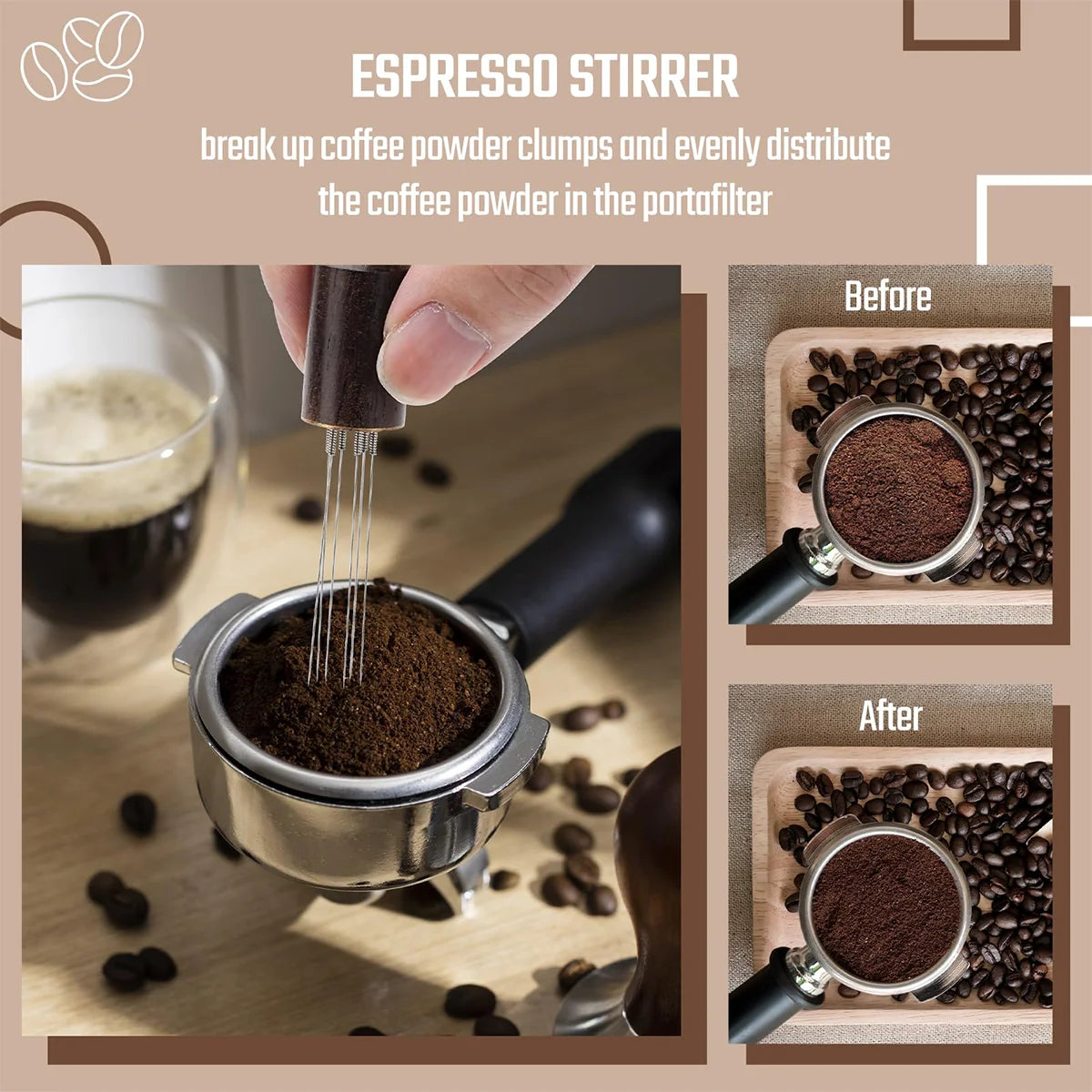 Coffee Bean Dosing Cup Set, Ceramic Bowl with WDT Tool and 10 ml Spray Bottle