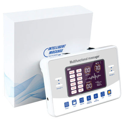 TENS and EMS Muscle Stimulator with 12 Modes, 30 Intensity Levels, Dual Channel Output & USB-C Rechargeable Design
