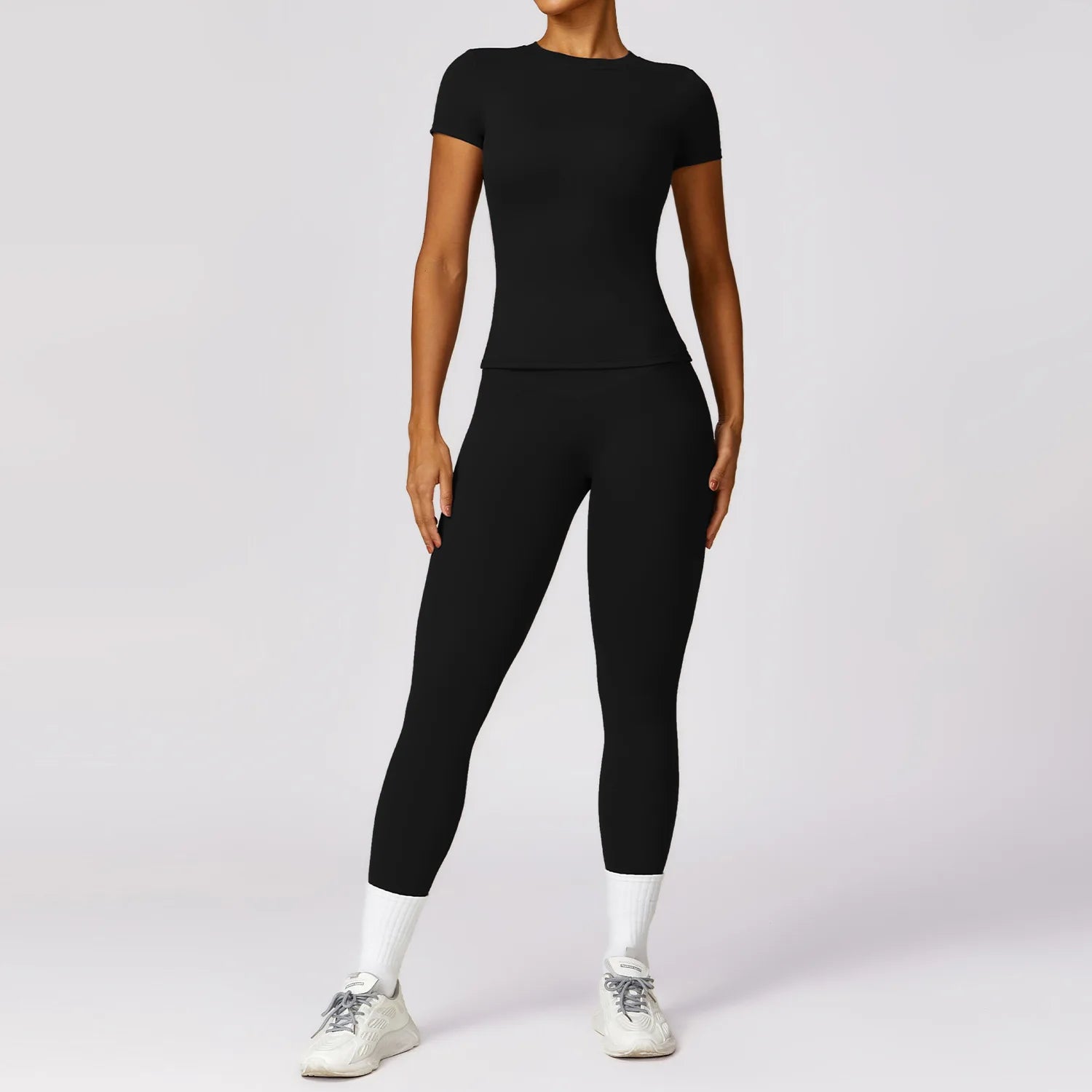Yoga Set for Women | 2-Piece Sports Bra and High Waisted Leggings Workout Outfit with Quick-Dry Stretch Fabric Black Set-3