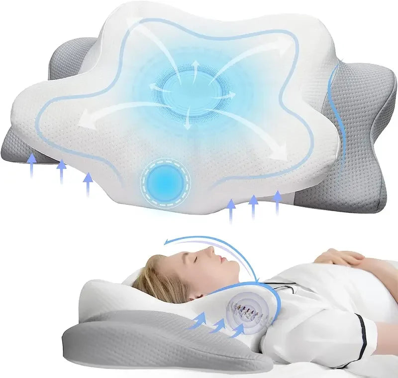 Contour Memory Foam Neck Pillow with Arm Supports Light