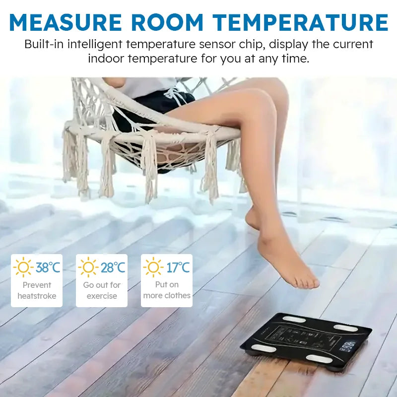 Smart Body Fat Scale | Bluetooth Digital Bathroom Scale with LED Display | Body Composition Analyzer | Tracks Weight, BMI, Fat & More