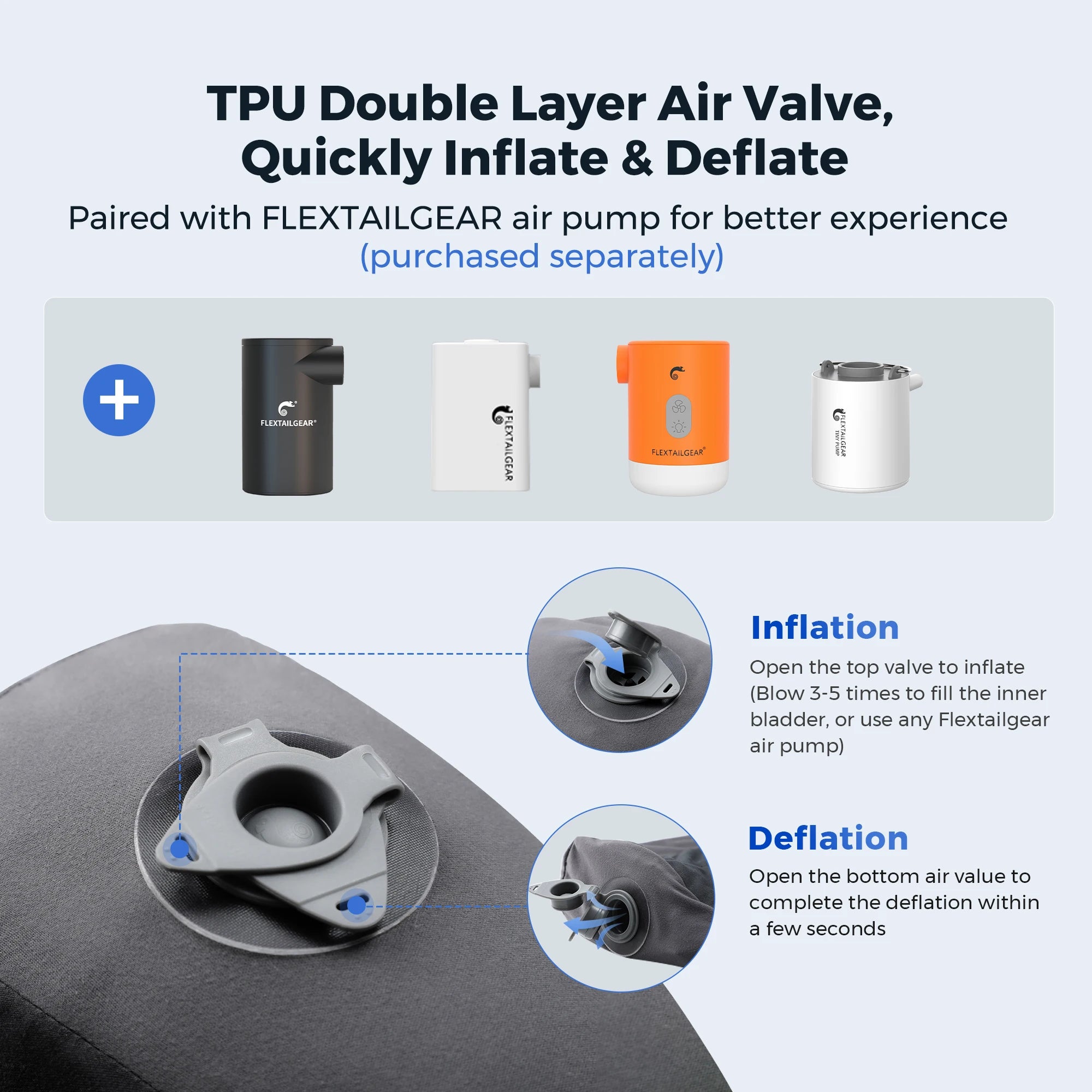 Inflatable Travel Pillow | Ergonomic Neck Support Pillow with Adjustable Height, Breathable Cover & Compact Design