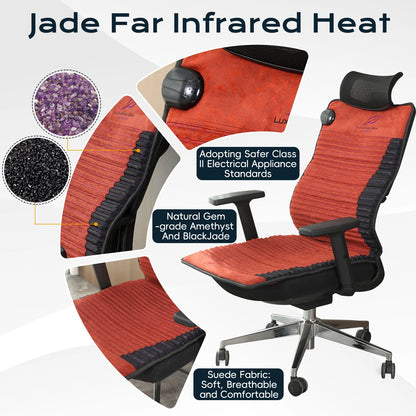PEMF Infrared Heating Mat 20 x 50 in | Amethyst & Tourmaline Crystal Pad, 85–159°F, 3–64Hz & 12-Hour Timer