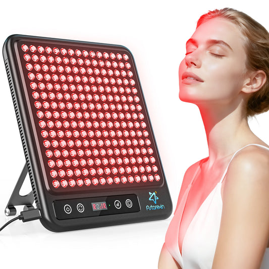 Red Light Therapy Panel | 660nm 850nm Near Infrared Light Therapy Lamp for Face, Body, Skin Care & Wellness Black