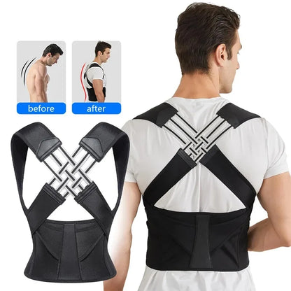 Posture Corrector Brace | Adjustable Back Support for Kids, Students & Adults, Shoulder Alignment & Daily Posture Support