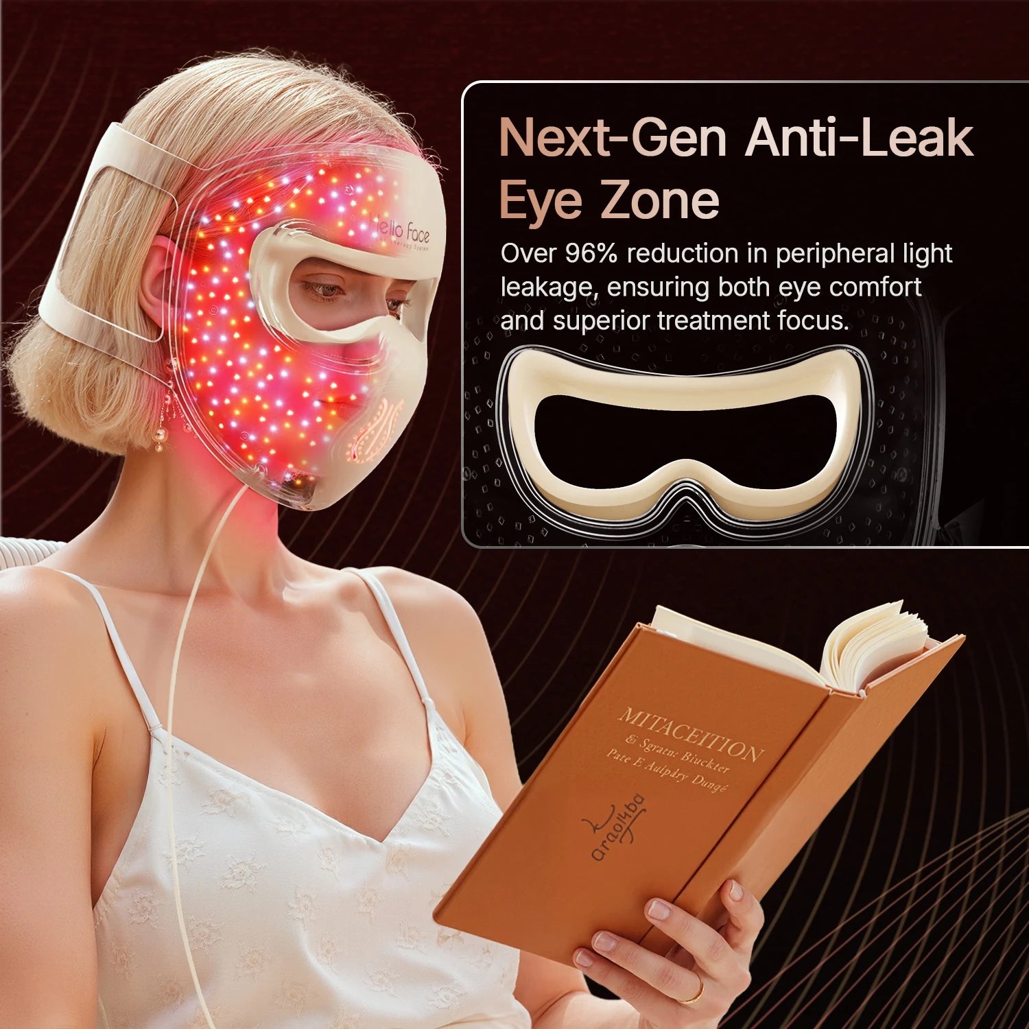 LED Face Mask Light Therapy | 4D Silicone Red Blue LED Mask with 311 LEDs for Wrinkles, Acne & Skin Tone