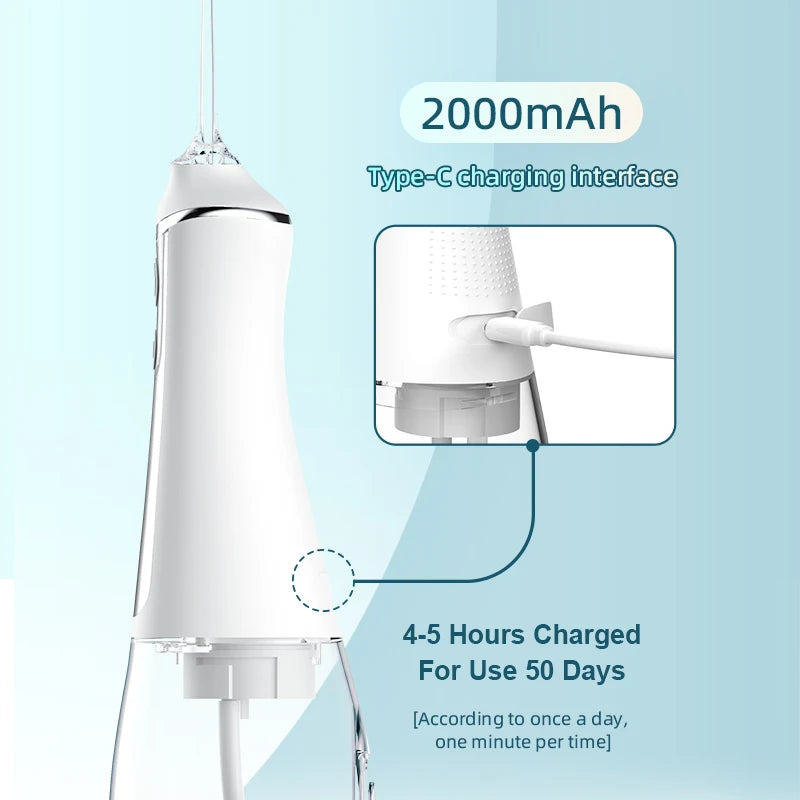 Cordless Water Flosser with 300 ml Tank and 4 Modes