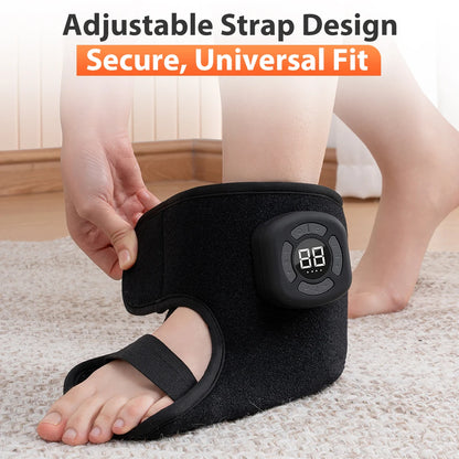 Ankle Massager with Air Compression and Heat | Rechargeable Foot and Ankle Wrap with 3 Modes, 5 Intensities & Optional Vibration