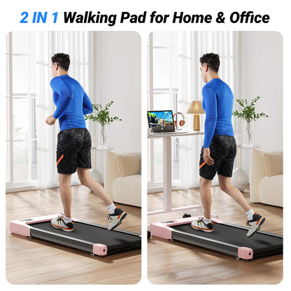 Under Desk Walking Pad Treadmill with 2.5HP Motor | 2.5 MPH, 265 lb Capacity, LED Display, Remote & 3.9-Inch Slim Design