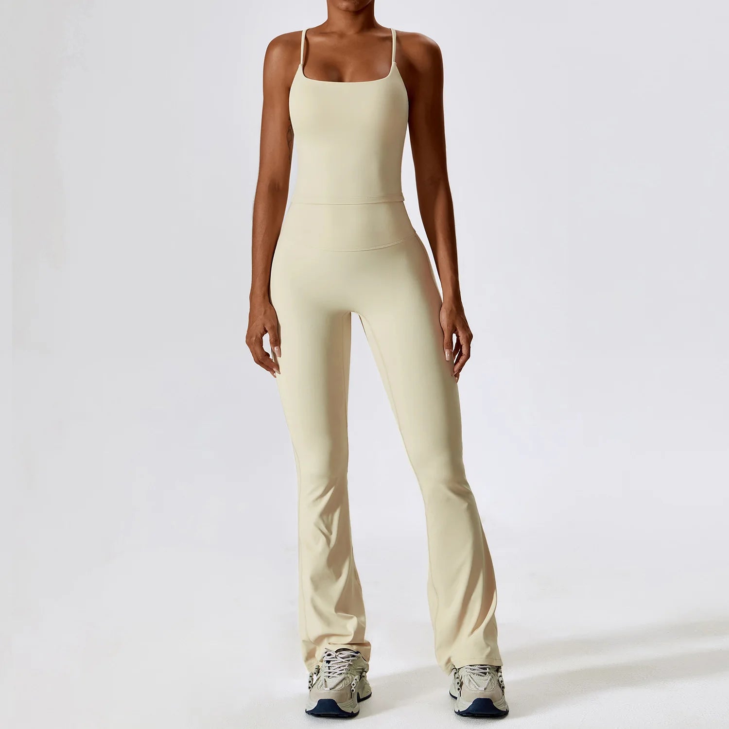 Seamless Yoga Set for Women | 2-Piece Sports Bra and Leggings Workout Outfit with Breathable Compression Fit
