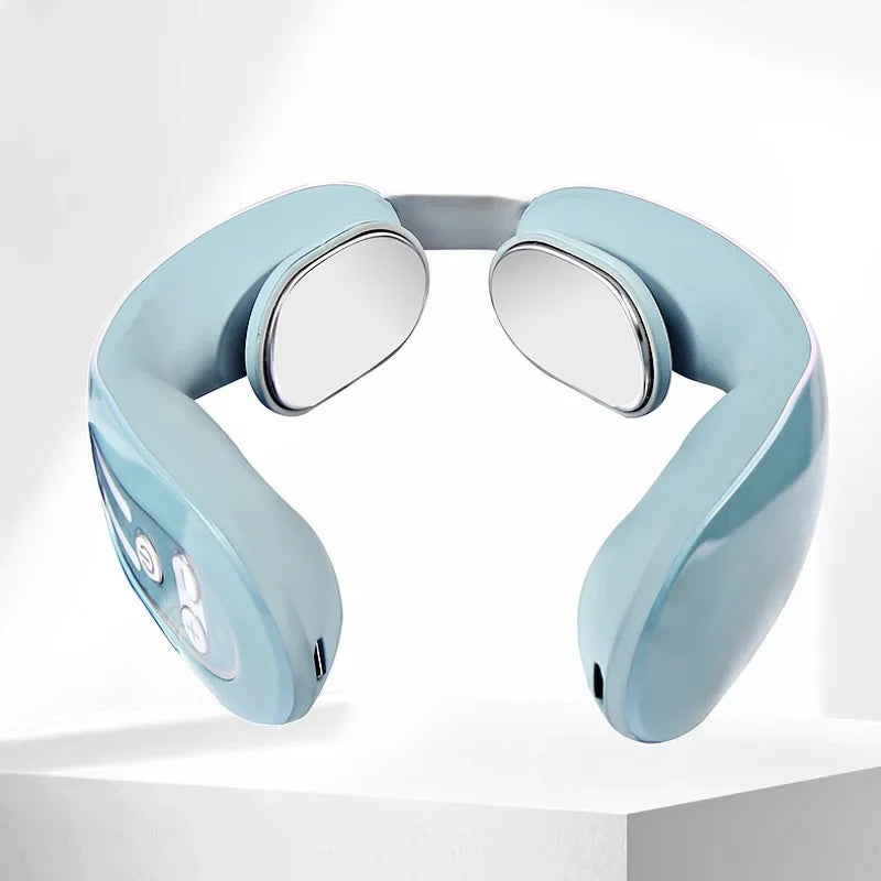 Wireless EMS Neck Massager with Heat | 12 Levels, Infrared Warmth, Portable Design