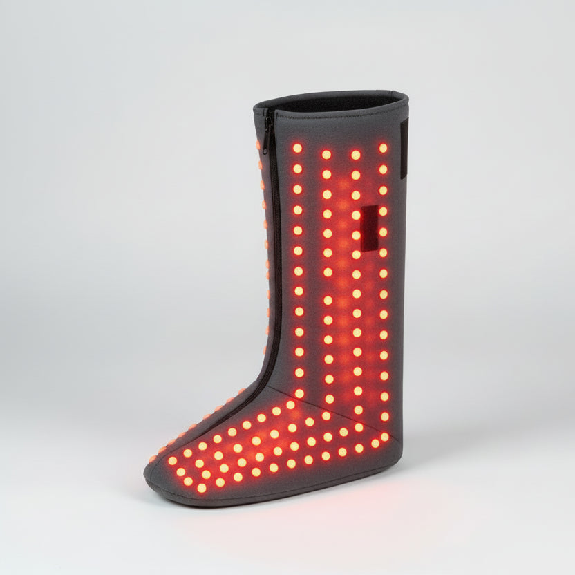 Heated Foot Wrap Boots with Red Light and Vibration | 3 Heat Levels, 3 Massage Modes, Adjustable Fit & Single or Pair Options