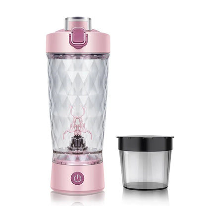 Electric Protein Shaker Bottle | 7500RPM Self-Cleaning Mixer | USB-C Rechargeable, Built-in Powder Storage, BPA-Free Smooth Drink Blender