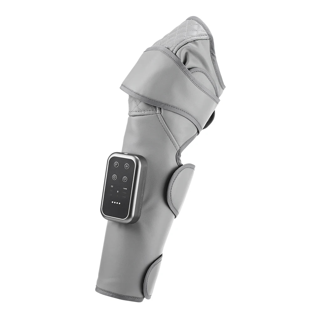 Calf and Knee Massager with Heat and Air Compression | Cordless Leg Wrap with 3 Heat Levels and Adjustable Pressure