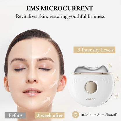 Electric Gua Sha Facial Massager with EMS and Hot/Cold Care | 3-Color LED, 3 Intensities, USB-C & 10-Minute Auto-Off