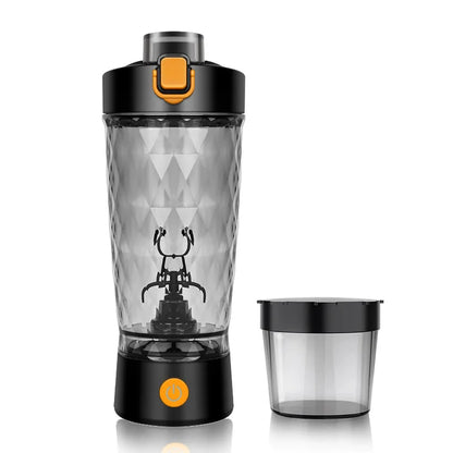 Electric Protein Shaker Bottle | 7500RPM Self-Cleaning Mixer | USB-C Rechargeable, Built-in Powder Storage, BPA-Free Smooth Drink Blender