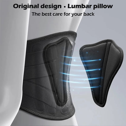 Lumbar Support Back Brace with Adjustable Compression | Breathable Lower Back Belt with Support Stays for Work and Lifting